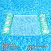 Hamaca Inflable de Agua de PVC con Punto Transfronterizo Verano Hoja Azul Juguete Acuático para Exterior Cama Flotante en Forma de U con Orificio para Vaso