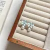 Pendientes de Perla con Flor de Tulipán Dulce para Mujer, Nicho, Diseño Delicado, Lujo Accesible, Pendientes de Gama Alta, Pendientes Elegantes