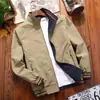 Chaqueta para Hombre Primavera y Otoño Nueva Chaqueta de Doble Cara Moda Masculina Moda Cuello Vertical Chaqueta Casual Ropa de Otoño para Hombre