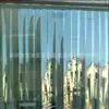 Cortina de Tiras de PVC Transparente Verde Rayada Aislamiento Térmico Red de Ruido Repelente de Polvo y Mosquitos Cortina a Prueba de Viento para Aire Acondicionado