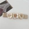 Cinturón de cuero con hebilla de flor simple para abrigo, cinturón para vestido de falda para mujer, estilo coreano, decorativo, faja para la cintura, ancho para mujer