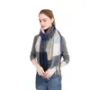 Bufanda de cuadros para hombre y mujer, chal para parejas, versión coreana de otoño e invierno, venta al por mayor de fábrica, cachemir sintético, suave, ceroso, cómodo, colores completos