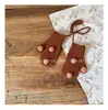 Luvas de Gola Alta Estilo Coreano para Crianças Luvas de Tricô Fofas Luvas Quentes de Outono e Inverno para Meninos e Meninas Crianças na Moda