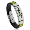 Pulsera Decorativa Creativa y Personalizada con Patrón de Nube de Fuego y Llama de Acero de Titanio Joyería de Silicona y Acero Inoxidable Japonesa y Coreana para Hombres y Mujeres