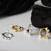 E6160 Estilo Coreano Nicho Diseñador Lujo Ligero Plata de Ley S925 Cuentas de Diamante Hebilla de Oreja Pendientes de Perlas para Mujer
