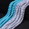 Cuentas Sueltas de Turquesa Blanca Sintética, Imitación de Alta Calidad con Textura Natural, Pulsera Natural, Collar, Accesorios de Material para Cuentas, Listos para Suministro