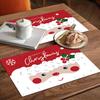 Atmósfera de Año Nuevo y Navidad Manteles Decorativos Festivos Rojos Manteles de Mesa para Restaurante Occidental de Gama Alta en Interiores