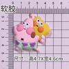 Accesorios para Joyería de Goma Suave de PVC Decoración para Funda de Teléfono Móvil Dibujos Animados Lindo Bob Esponja Pastel Estrella DIY con Colgante Flor de Zapato