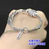 Plata de ley s925 Retro Moneda de los Cinco Emperadores espaciador Pieza de conexión Cuerda de mano trenzada Pulsera Collar Accesorios hechos a mano diy