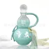En stock al por mayor botella de calabaza botella de vidrio red social botella de té de leche con cuerda con tapa botella de vino de frutas botella transparente se puede rociar impresión