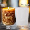 Vela Aromática Cilíndrica de Rena de Natal Molde de Silicone DIY Difusor de Aroma de Árvore de Natal Molde para Enfeite de Gesso