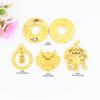 Método antiguo arena oro fortuna candado de oro candado de longevidad enviar bendición koi excedente anual accesorios colgante accesorios de joyería DIY