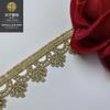 Colar pequeno de código de barras solúvel em água com fio dourado de 2 cm, acessórios para roupas de renda pequena, acessórios para roupas infantis, acessórios para Lolita, faça você mesmo
