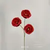 Casamento Estilo Chinês Estilo Vermelho Decoração de Guia de Estrada Arranjo de Flores Artificiais Flor de Teto Cerimônia de Noivado Arranjo de Banquete Arte com Flores Artificiais de Casamento