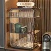 Estante para Tazas a Prueba de Polvo, Lujo Ligero, Alto Valor Estético, Apilable, Transparente, para Sala de Estar, Oficina, Escritorio, Gabinete