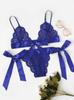 Produtos transfronteiriços nova lingerie sexy europeia e americana biquíni sexy de renda com fenda conjunto de duas peças atacado de fábrica