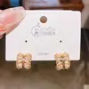 Pendientes de Zirconia con Forma de Gota de Agua y Anillo C Súper Brillantes, Bañados en Oro Real, Lujo Ligero, Exquisitos, Estilo Coreano, Diseño de Nicho, Pendientes de Gama Alta para Mujer