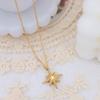Collar sencillo de estilo europeo y americano con colgante de arroz y estrella Bamang, joyería de acero de titanio y estilo frío.