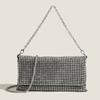Bolso de Noche para Mujer 2025 Primavera y Verano Nueva Moda Trendy Bolso de Cadena con Pedrería Versátil Bolso Bandolera de Hombro Cosido a Mano