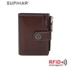 Cartera antirrobo RFID, exportación de Amazon, cartera corta de cuero PU para mujer, tarjetero, bolso pequeño