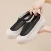 Grulla Blanca de Almohada 2026 Verano Nuevos Zapatos Casuales de Malla Transpirable Mocasines Slip-On Suela Suave Ligera Tacón Plano Antideslizante