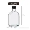 Botellas de Café Helado al por Mayor en Stock, Botellas de Cold Brew, Botellas de Bebidas de Jugos de Moda, Botellas de Vidrio para Té de Leche, Botellas Planas, Botellas para Bebidas con Hombro Inclinado