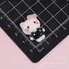 Overoles brillantes tridimensionales gatito DIY accesorios de resina de crema para pinzas de pelo, gomas para el pelo, imanes de refrigerador y llaveros
