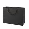 Saco de presente preto de alta qualidade simples elegante bolsa de compras retro leve de luxo saco de papel de embalagem de roupas