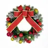 Decoraciones navideñas transfronterizas, Coronas navideñas para puerta principal, Colgantes para puerta, Venta al por mayor para centros comerciales, Hogar y decoraciones para escenas de escaparates