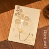 Marcador de Página Metálico Criativo Recortado Pingente de Alta Aparência para Estudante Pingente com Borla Estilo Chinês Clip de Página de Livro Cultural e Criativo Pequeno Presente
