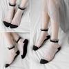 Atacado Meias Femininas Sexy Estrelas de Renda Japonesas Meias Curtas Transparentes Ultra Finas de Seda de Vidro Atacado