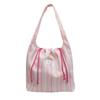 Bolso de Hombro de Lona Rayada Estilo Fresco 2025 Estilo Coreano Nuevo Llegada Gran Capacidad Mochila Estudiantil Ruiying Bolso de Mano para Viaje