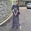 Camiseta de Algodão Puro Manga Curta Estilo Americano Oversize para Mulheres, Camisa Básica de Verão Tamanho Grande, Design de Comprimento Médio, Top Doce e Fresco