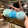 Llavero de Bola Grande de Peluche para Mochilas de Niñas, Lindo Colgante Peludo para Llaves de Coche, Adorno de Regalo para Parejas Estudiantes
