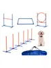 Accesorios para Competición de Entrenamiento de Agility Canino Postes de Salto Vallas Aros Suministros para Mascotas Agility Canino Equipo de Entrenamiento para Perros