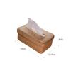 Caja de pañuelos de paja artesanal Xuhang, caja de almacenamiento cuadrada de ratán y hierba, caja de almacenamiento para el hogar, la sala de estar, el baño y el escritorio