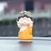Adornos de Buda Bendito Pequeño, artesanías de resina, Buda Guanyin, linda decoración creativa para coche, adornos de dibujos animados