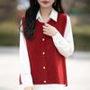 Transfronterizo 2025 Primavera Nuevo Chaleco de Punto Cárdigan para Mujer Chaleco sin Mangas Suéter Exterior Chaleco Top de Verano
