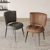 Silla de Comedor Minimalista Italiana para Hogar Diseñador Hotel de Lujo Ligero Silla de Negociación Silla con Respaldo Silla de Comedor Tapizada de Gama Alta Buen Artículo