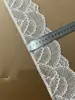 60 Estilos Populares de Adorno de Encaje Elástico en Stock, Negro, Blanco Natural, Blanqueado, Ancho 4-10cm