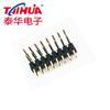 2.0 agulha curva de fileira dupla proteção ambiental 2*8p banhado a ouro 0.8U alta temperatura resistente refluxo solda PCB base macho agulha curva