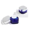 Botella de Vidrio de Diamante Azul Zafiro Spot botella transparente botella de loción cosmética de alta calidad botella de crema de 30g dividida en botellas