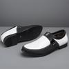Novos Sapatos de Couro Transfronteiriços para Homens, Sapatos Formais Slip-On da Moda para Homens de Negócios, Sapatos de Comércio Exterior para Homens, Sapatos de Outono e Inverno, Mocassins