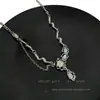 Collar de piedra ópalo líquido de alta calidad para mujer, moda de verano, cool, chica hot, cadena para la clavícula, collar de diseño nicho de lujo ligero, accesorios