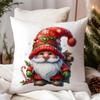 Funda de Almohada de Elfo Navideño de Invierno Pintada a Mano con Acuarela Decoración de Cojín para Sofá del Hogar Amazon Transfronteriza