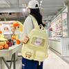 Mochila bonita de estilo coreano nueva de 2024 para estudiantes de secundaria, estilo universitario, mochila de gran capacidad para estudiantes de secundaria y preparatoria.
