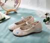 Lingyunhe Estilo Étnico Zapatos Bordados Zapatos de Tela Planos para Mujer Lote Mixto Zapatos Lote Cero Suela de Carne Suave Zapatos de Baile Zapatos de la Dinastía Han
