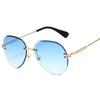Gafas de Sol de Moda Nueva 2024 para Mujer, Elegantes Gafas de Sol Marinas, Gafas de Sol de Metal Modernas Europeas y Americanas