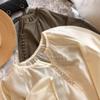 ¡Este tono es realmente T-amo! Camisa holgada de tencel estilo francés Guofeng ligera, hecha a mano, con hebilla de hortensia, estilo retro, para mujer en verano.