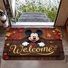 Hoja de Arce de Otoño Transfronteriza Acción de Gracias Dibujos Animados Mickey Terciopelo de Cristal Felpudo Felpudo de Entrada Temu Dropshipping